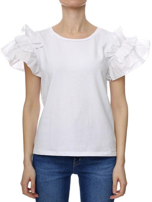 LIUJO T-shirt con rouches  Blanc optique - T-shirt