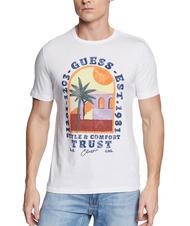 GUESS PALM WINDOW T-shirt imprim&eacute; blanc pur - T-shirt - 1