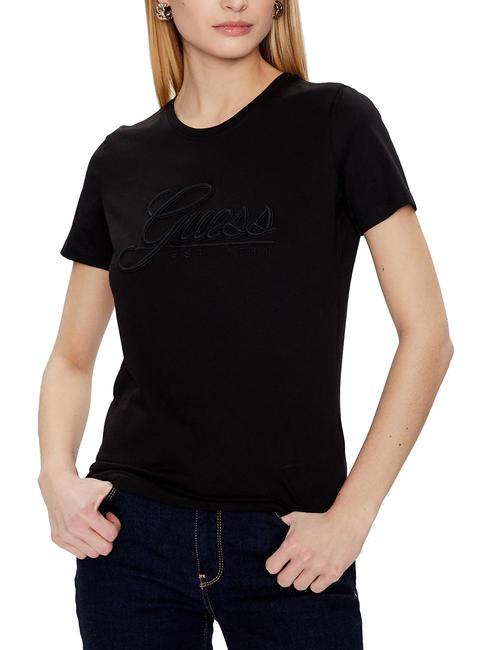 GUESS SCRIPT T-shirt en cotton jetbla - T-shirt