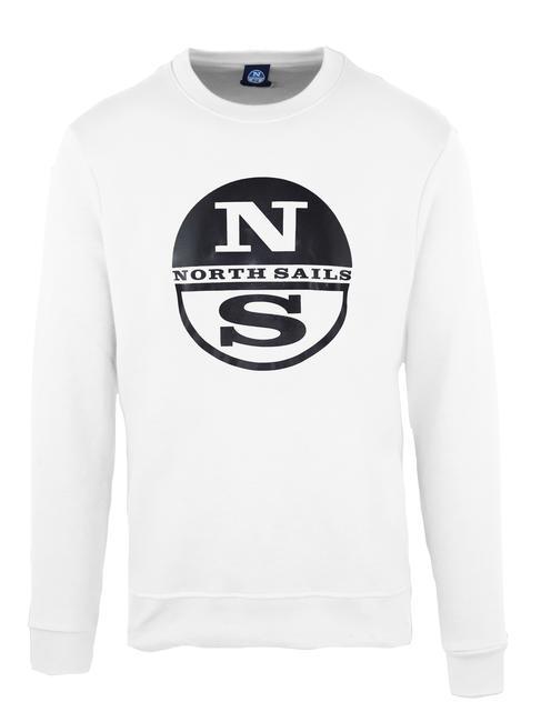 NORTH SAILS LOGO PRINT Sweat-shirt à col rond blanche - Pulls molletonnés