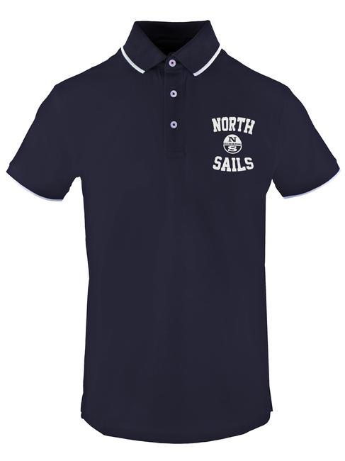 NORTH SAILS Polo in jersey di cotone  bleu marine - chemise polo