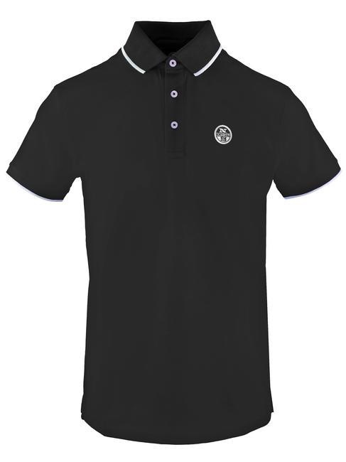 NORTH SAILS N|S Polo en jersey de coton noir - chemise polo