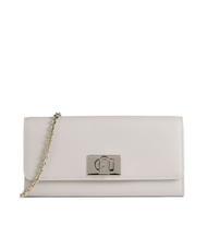FURLA 1927 Portefeuille pochette en cuir &agrave; cha&icirc;ne perle - Portefeuilles Femme - 1