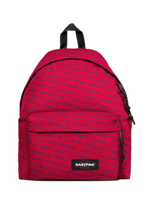 EASTPAK PADDED PAKR Sac à dos sculptytype rouge - Sacs à dos pour l'École & les Loisirs