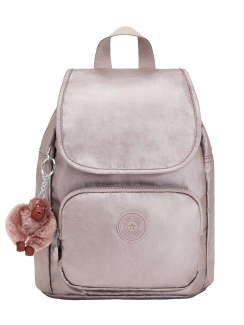 KIPLING MARIGOLD Petit sac à dos noisette métallique - Sacs à dos pour l'École & les Loisirs