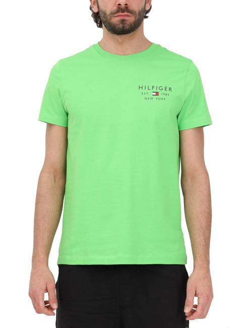 TOMMY HILFIGER BRAND LOVE SMALL LOGO T-shirt en cotton citron vert de printemps - T-shirt