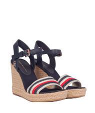 Tommy Hilfiger Corporate Wedge Sandales Hautes Bleu De L espace Achetez A Prix Outlet