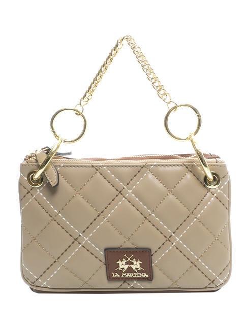 LA MARTINA HELDA Mini sac avec chaîne beige - Sacs pour Femme