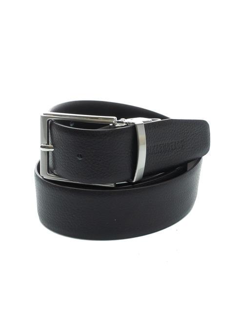 BIKKEMBERGS DOUBLE Ceinture en cuir réversible, peut être raccourcie NOIR - Ceintures