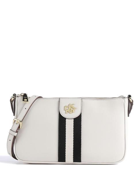 DKNY CAROL Sac porté épaule en cuir Saffiano Galet - Sacs pour Femme