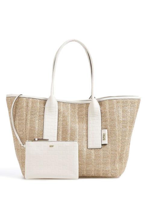 DKNY GRAYSON Shopper en paille avec sachet naturel/caillou - Sacs pour Femme