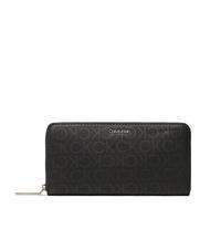CALVIN KLEIN CK MUST EPI MONO Grand portefeuille zipp&eacute; blackmono - Portefeuilles Femme - 1