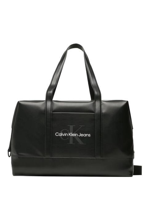 CALVIN KLEIN CK JEANS MONOGRAM SOFT Sac avec bandoulière le noir - Sacs de voyage