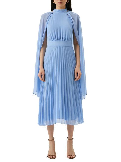 LIUJO PLISSE Robe de cérémonie avec haussement d'épaules vague bleu vif - Vêtements femme