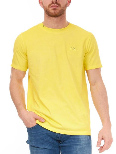SUN68 SPECIAL DYED T-shirt en cotton jaune fluo - T-shirt