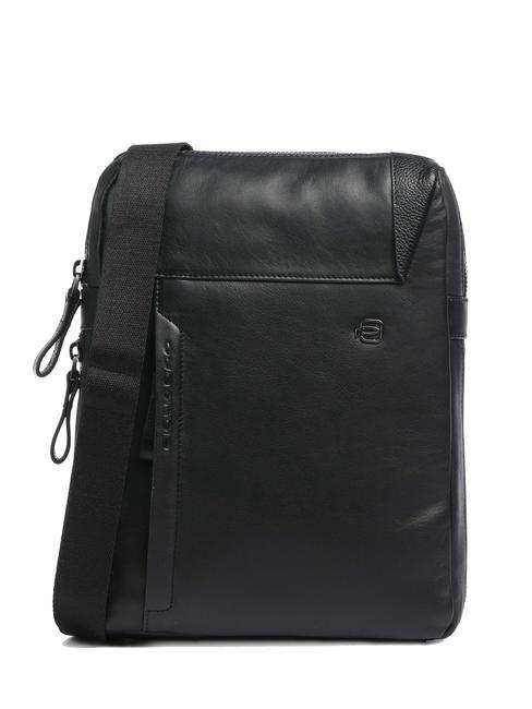 PIQUADRO MACBETH Sac en cuir extensible Noir - Sacs en Bandoulières pour Homme