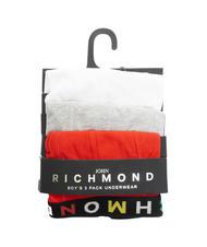 JOHN RICHMOND CORY TRIPACK KIDS 3 Boxers en coton blanc/gris/rouge - Culotte gar&ccedil;on - 1