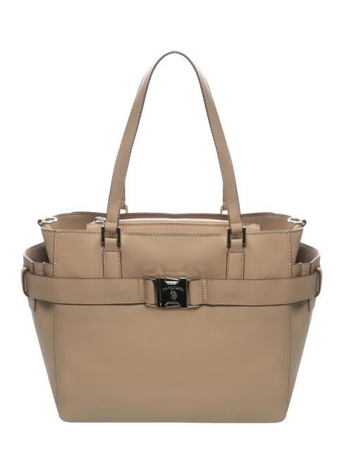 U.S. POLO ASSN. CRAFT Sac shopping rigide beige - Sacs pour Femme