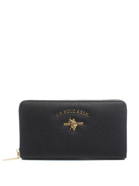 U.S. POLO ASSN. STANFORD Grand portefeuille zippé NOIR - Portefeuilles Femme