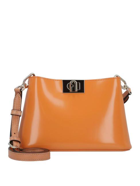 FURLA FLEUR Petit sac à bandoulière en cuir de veau confiture - Sacs pour Femme