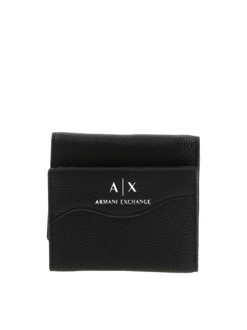ARMANI EXCHANGE WAVE Petit portefeuille Noir - Portefeuilles Femme