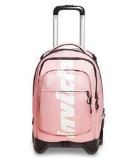 INVICTA LOGO NEW PLUG Sac &agrave; dos trolley amovible &agrave; 2 roues mauve p&acirc;le - Sacs &agrave; dos &agrave; roulettes - 1