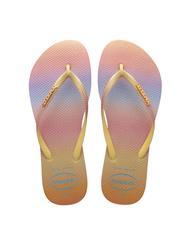 HAVAIANAS SLIM GRADIENT Tongs pixels jaunes - Chaussures Femme - 1