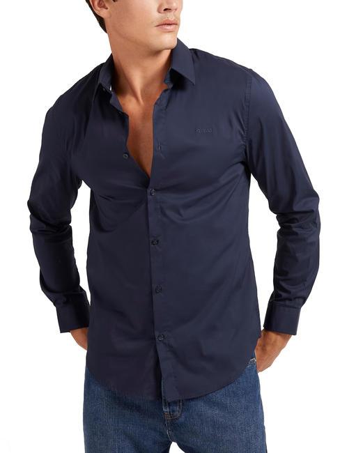 GUESS CORE  Chemise en coton extensible smartblue - Chemises pour hommes