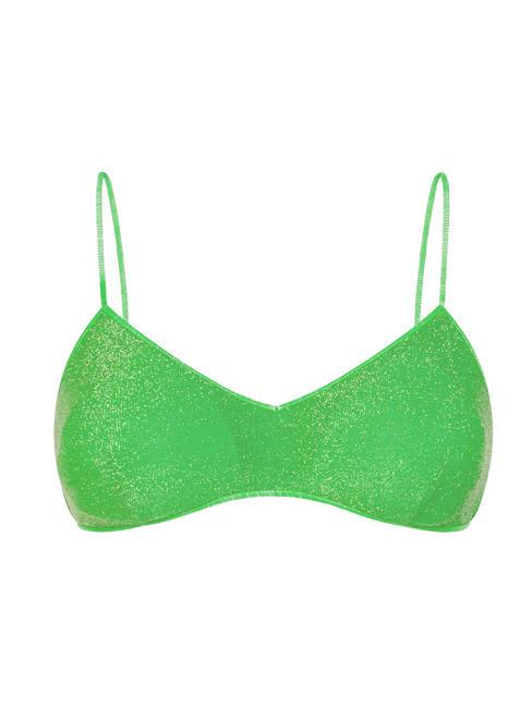 SUN68 LUREX Haut de bikini à encolure en V vert clair - Maillots de bain femme