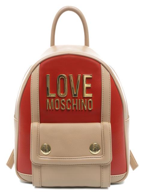 LOVE MOSCHINO LOGO LETTERING sac à dos rouge - Sacs pour Femme