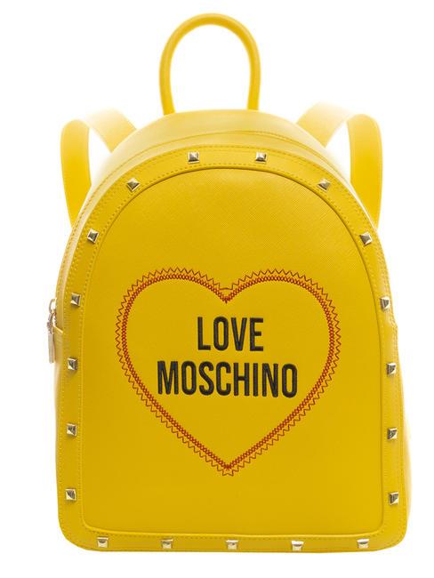 LOVE MOSCHINO LOGO CUORE sac à dos jaune - Sacs pour Femme