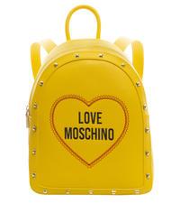 LOVE MOSCHINO LOGO CUORE sac &agrave; dos jaune - Sacs pour Femme - 1