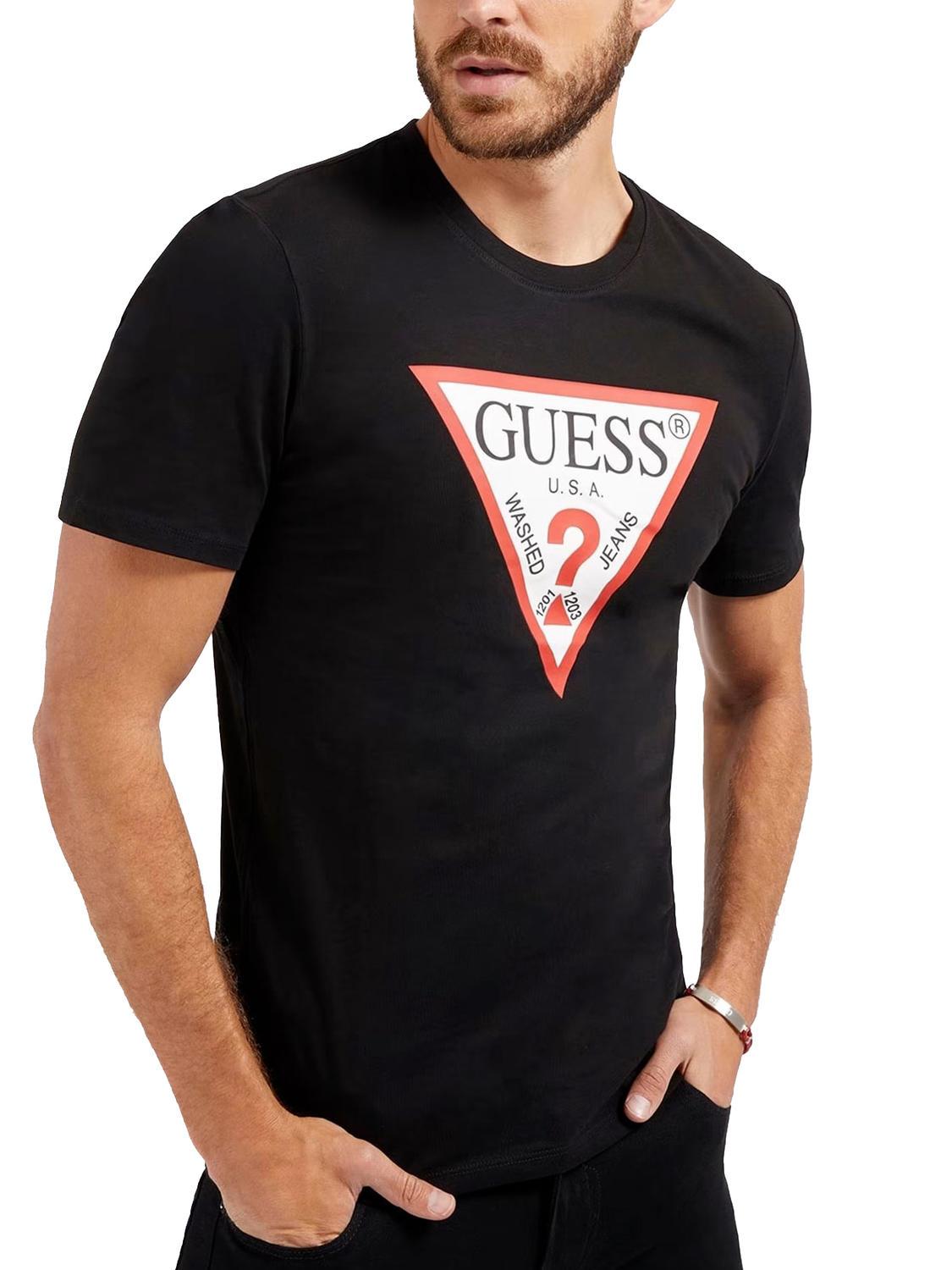 Guess Original T Shirt Avec Logo Jetbla Achetez Prix Outlet