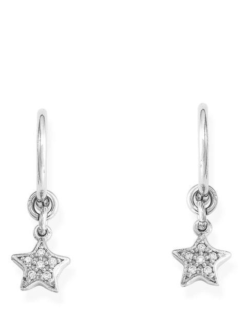AMEN CANDY CHARM Boucles d'oreilles étoile avec zircons rhodium - Boucles d'oreilles