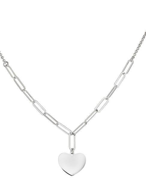 AMEN COCCOLE Chaîne en argent rhodié avec cœur rhodium - Colliers