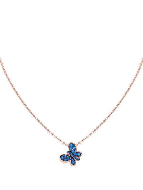 AMEN FARFALLE Collier avec zircons bleus Rose - Colliers