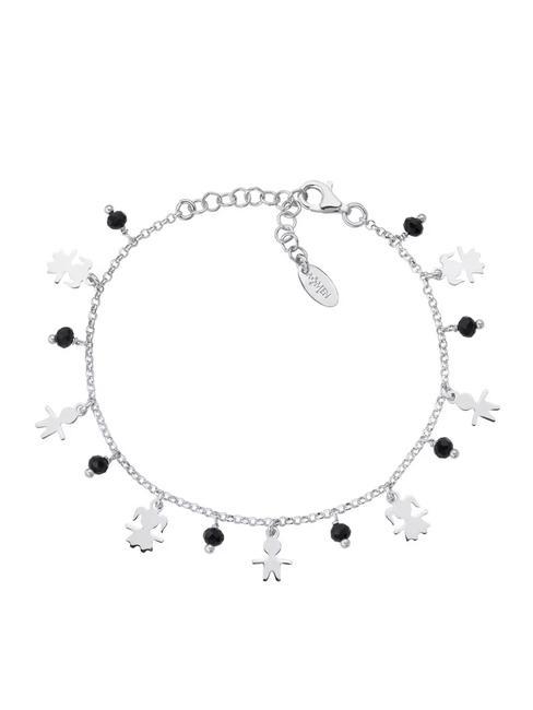 AMEN BOBOLINI Bracelet avec zircons noirs argent - Bracelets