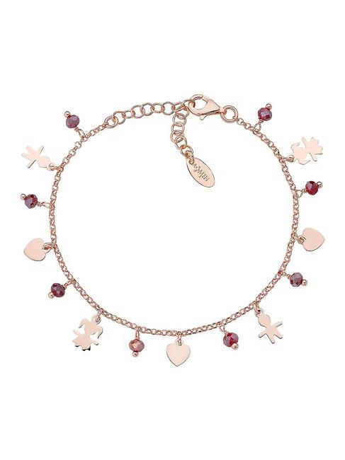 AMEN BOBOLINI Bracelet avec zircons rubis Rose - Bracelets