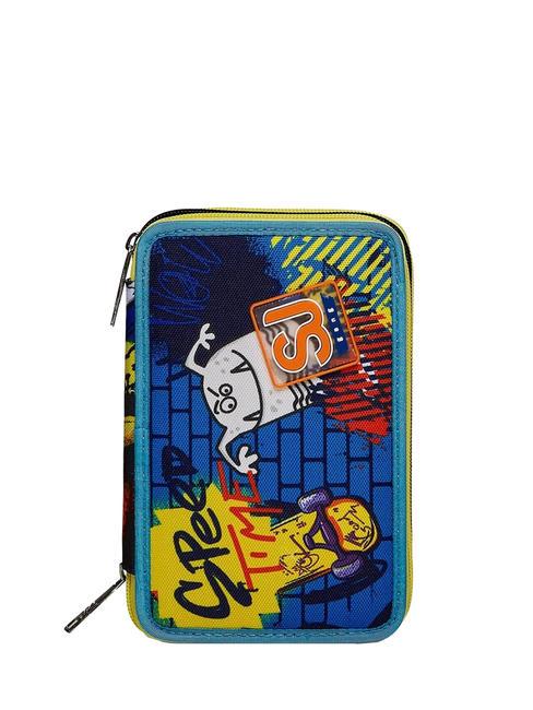 SJGANG CRITTY BOY Mallette avec kit scolaire complet Fluo turquoise - Étuis et Accessoires