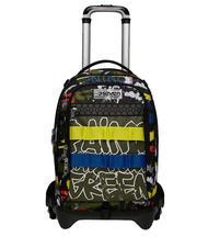 SEVEN JACK FLUO BELTS Sac &agrave; dos trolley 3 en 1, amovible camouflage vert - Sacs &agrave; dos &agrave; roulettes - 1