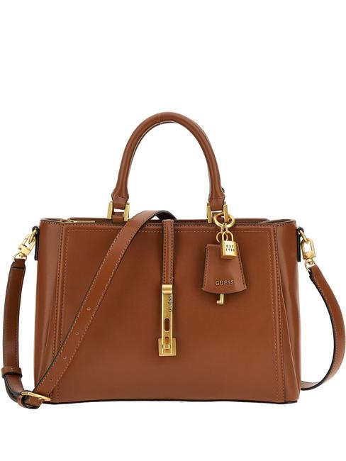 GUESS JAMES GIRLFRIEND Sac à main, avec bandoulière COGNAC - Sacs pour Femme