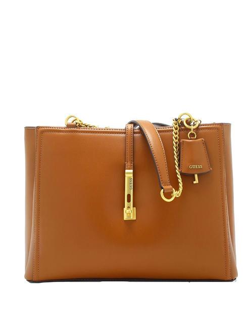 GUESS JAMES Sac d'épaule COGNAC - Sacs pour Femme