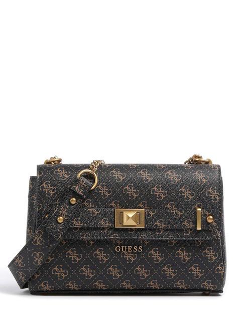 GUESS AIETA LOGO sac d'épaule marron - Sacs pour Femme