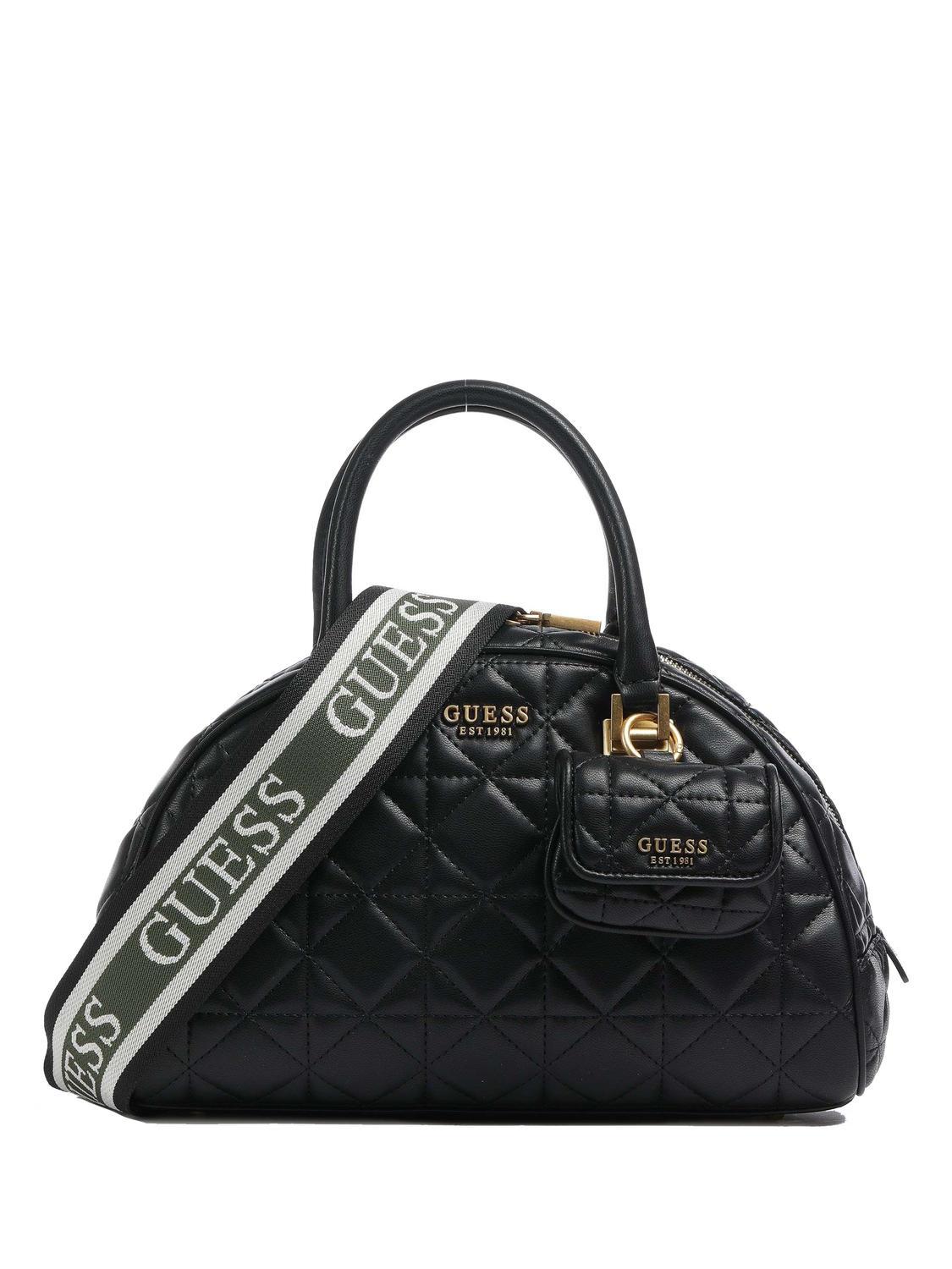 Guess Mildred Quilted Sac Main Avec Bandouli re Noir Achetez