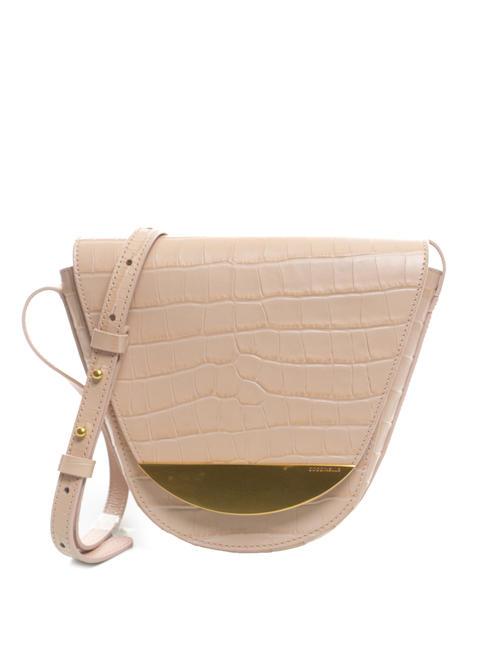 COCCINELLE JOSEPHINE CROCO SHINY SOFT Mini sac à bandoulière, en cuir nouveau rose - Sacs pour Femme