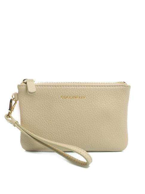 COCCINELLE ENVELOPES Pochette en cuir texturé soie - Sacs pour Femme