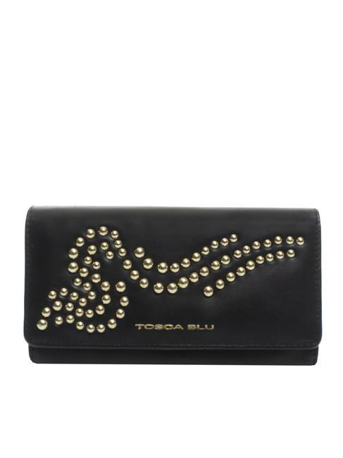 TOSCA BLU NIZZA Portefeuille à trois volets avec clous Noir - Portefeuilles Femme