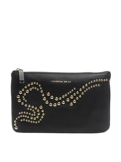 TOSCA BLU NIZZA Bandoulière trois compartiments avec clous Noir - Sacs pour Femme