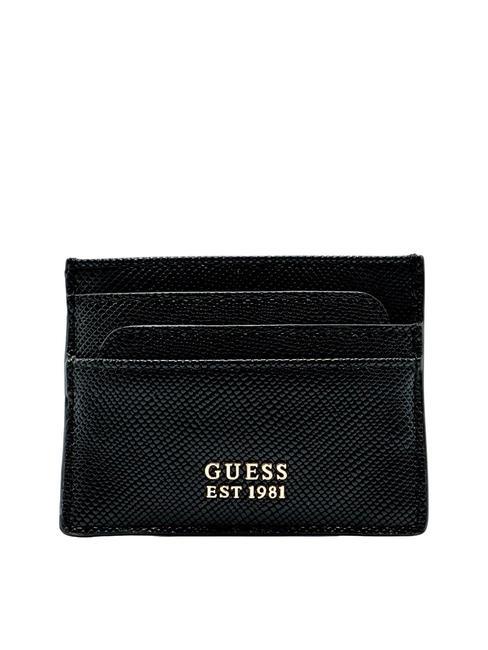 GUESS LAUREL Porte-cartes plat NOIR - Portefeuilles Femme