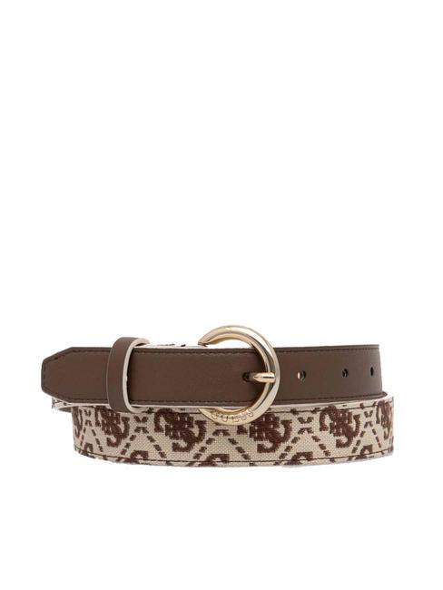 GUESS IZZY Ceinture raccourcissable logo marron - Ceintures